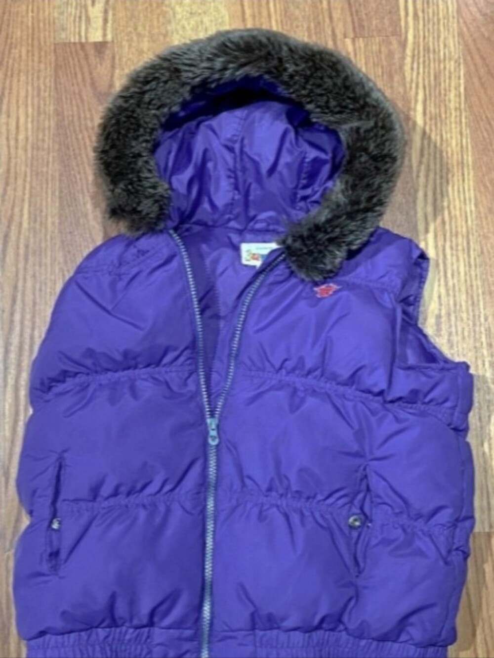 Giordano Kids Puffer Hooded Vest -Purple
